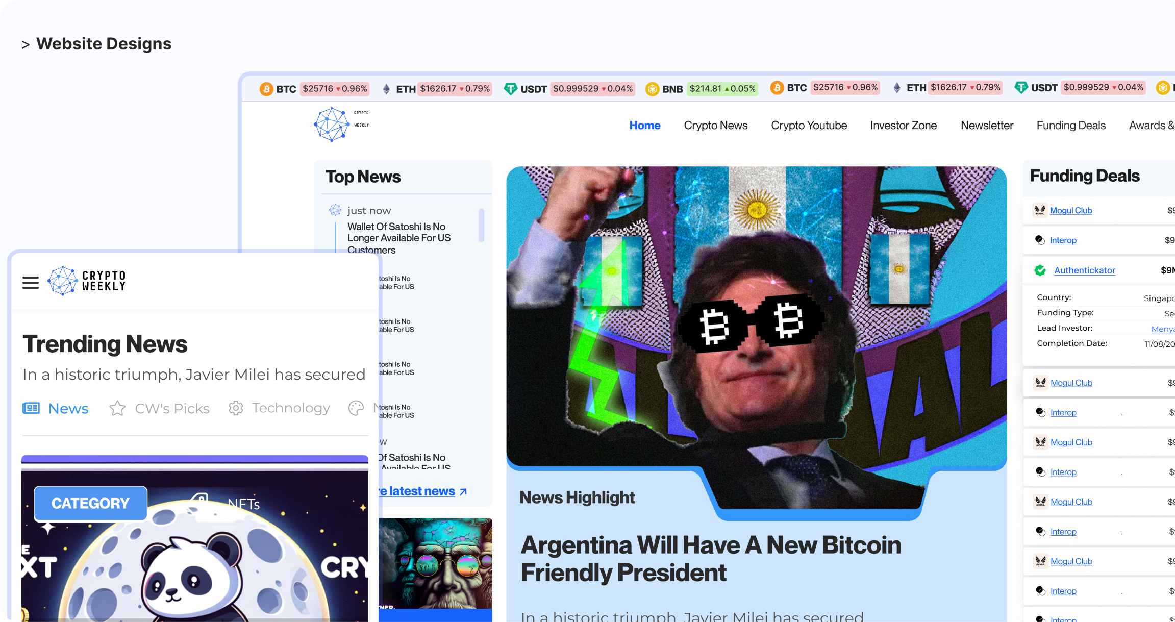 Cryptoweekly platform